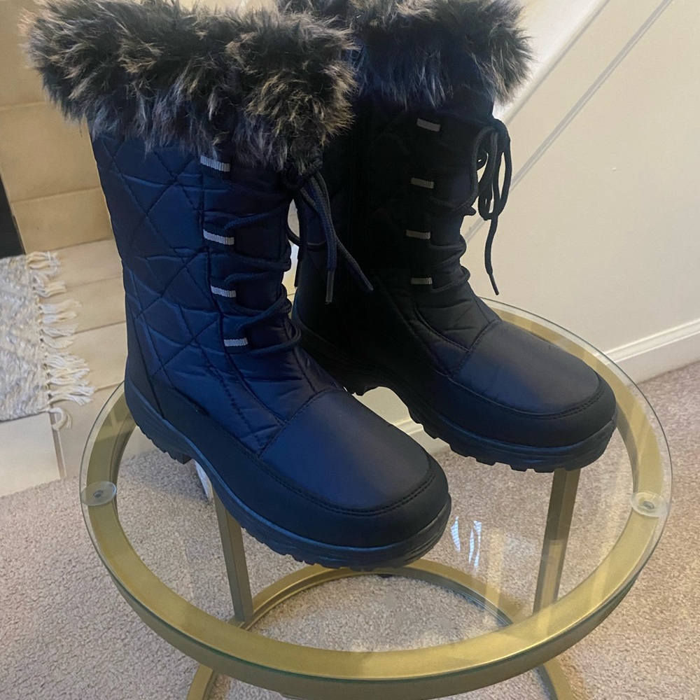 Snow Tec Ava Women’s Waterproof Boots - Navy Blue